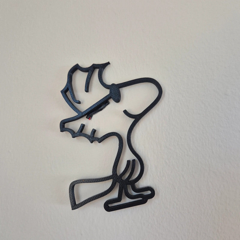 Decoración de pared Snoopy y Woodstock - arte 3d inspirado en peanuts - Zascalo.com