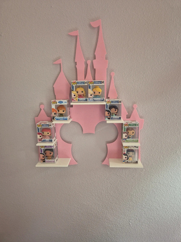 Estantería Disney Princesas para Bitty pops de Funko- soporte para 12 mini funkos | Expositor 3D para Mini Funkos | Organizador Coleccionable princesas - Zascalo.com