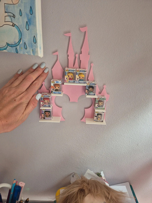 Estantería Disney Princesas para Bitty pops de Funko- soporte para 12 mini funkos | Expositor 3D para Mini Funkos | Organizador Coleccionable princesas - Zascalo.com