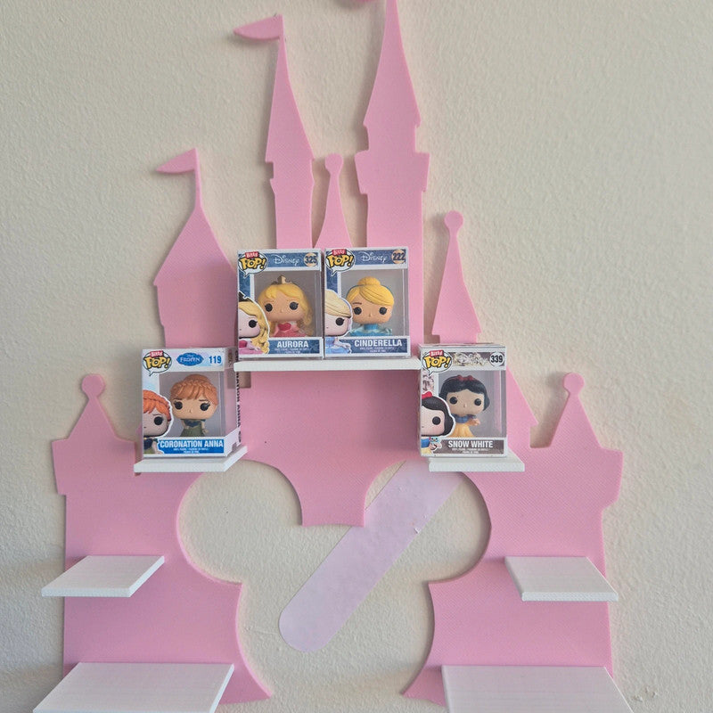 Estantería Disney Princesas para Bitty pops de Funko- soporte para 12 mini funkos | Expositor 3D para Mini Funkos | Organizador Coleccionable princesas - Zascalo.com
