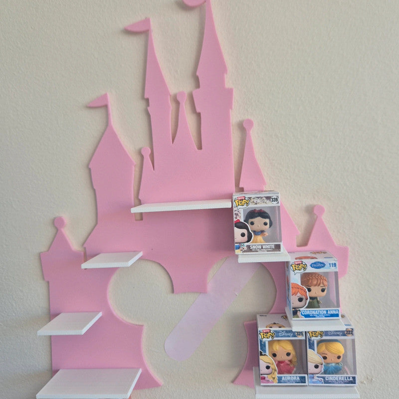 Estantería Disney Princesas para Bitty pops de Funko- soporte para 12 mini funkos | Expositor 3D para Mini Funkos | Organizador Coleccionable princesas - Zascalo.com