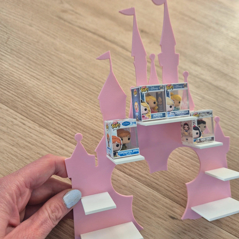 Estantería Disney Princesas para Bitty pops de Funko- soporte para 12 mini funkos | Expositor 3D para Mini Funkos | Organizador Coleccionable princesas - Zascalo.com
