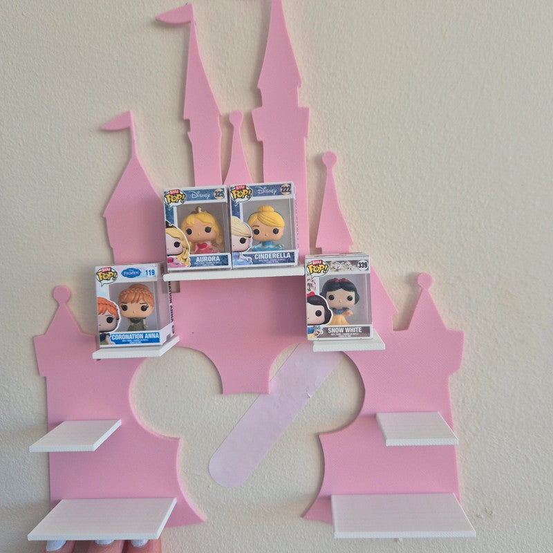 Estantería Disney Princesas para Bitty pops de Funko- soporte para 12 mini funkos | Expositor 3D para Mini Funkos | Organizador Coleccionable princesas - Zascalo.com