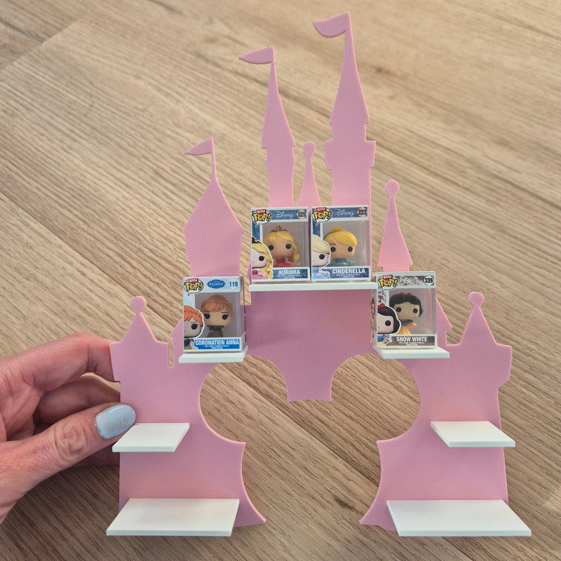 Estantería Disney Princesas para Bitty pops de Funko- soporte para 12 mini funkos | Expositor 3D para Mini Funkos | Organizador Coleccionable princesas - Zascalo.com