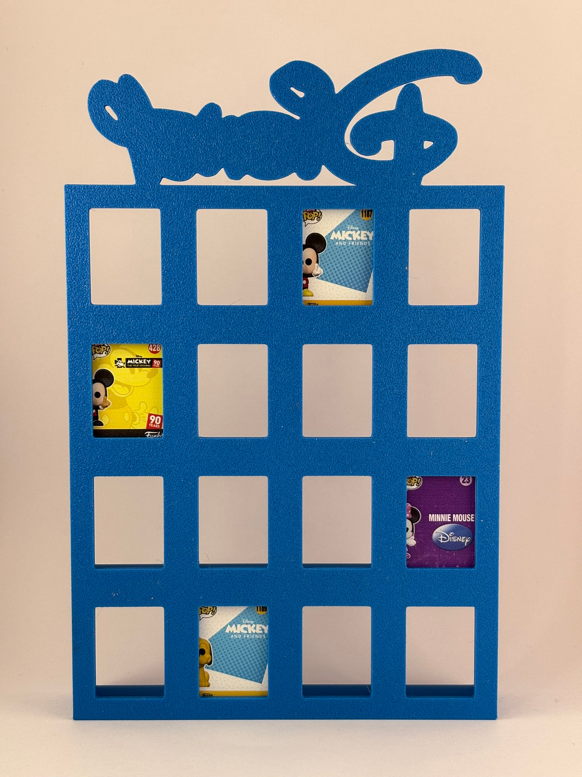 Estantería Disney para Bitty pops de Funko - soporte para 16 mini funkos Expositor 3D para Mini Funkos | Organizador Coleccionable Disney - Zascalo.com
