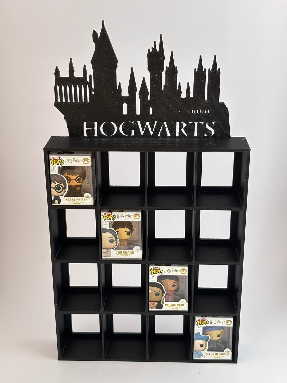 Estantería Harry Potter para Funko Bitty Pop | Expositor Castillo Hogwarts en Silueta | Soporte 3D Personalizado para Mini Funkos - Zascalo.com