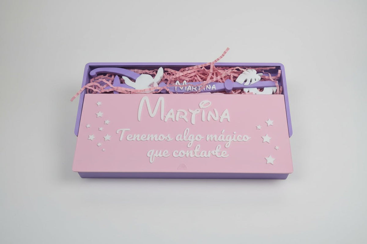 Pack llave + caja personalizada sorpresa | Regalo anuncio viaje o sorpresa | Nombre y mensaje totalmente personalizable - Zascalo.com