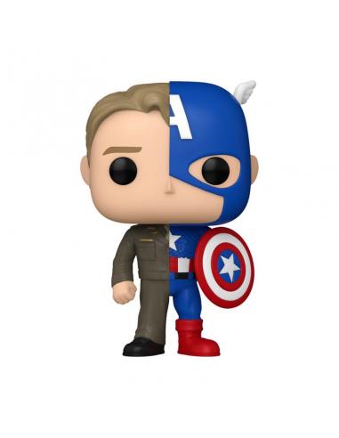 Funko Pop! Marvel Split- Captain A/Steve Rogers Zascalo