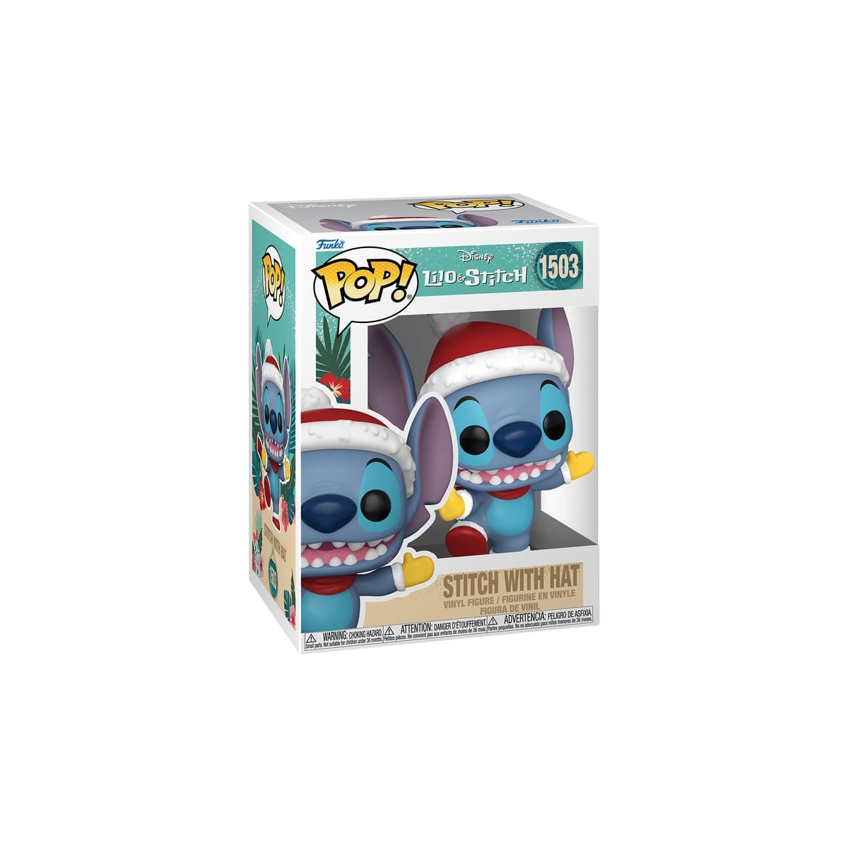Funko Pop! Disney Stitch avec un chapeau de Père Noël