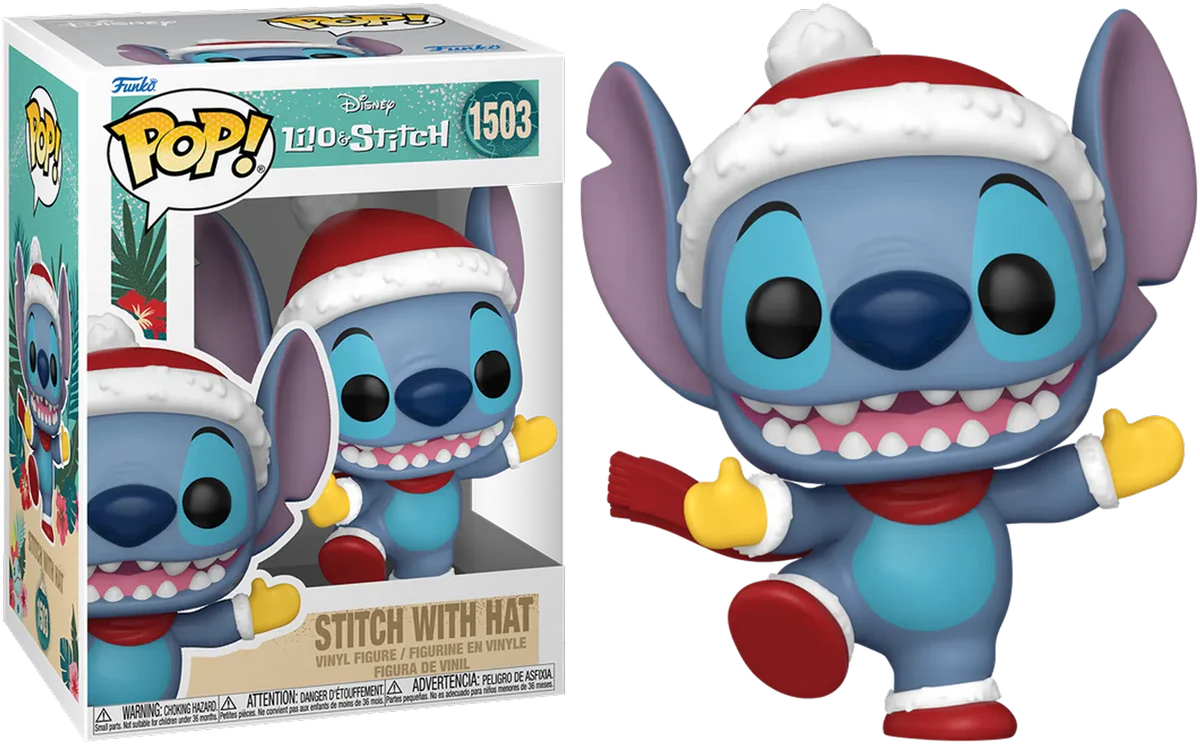 Funko Pop! Disney Stitch with Santa Hat Zascalo