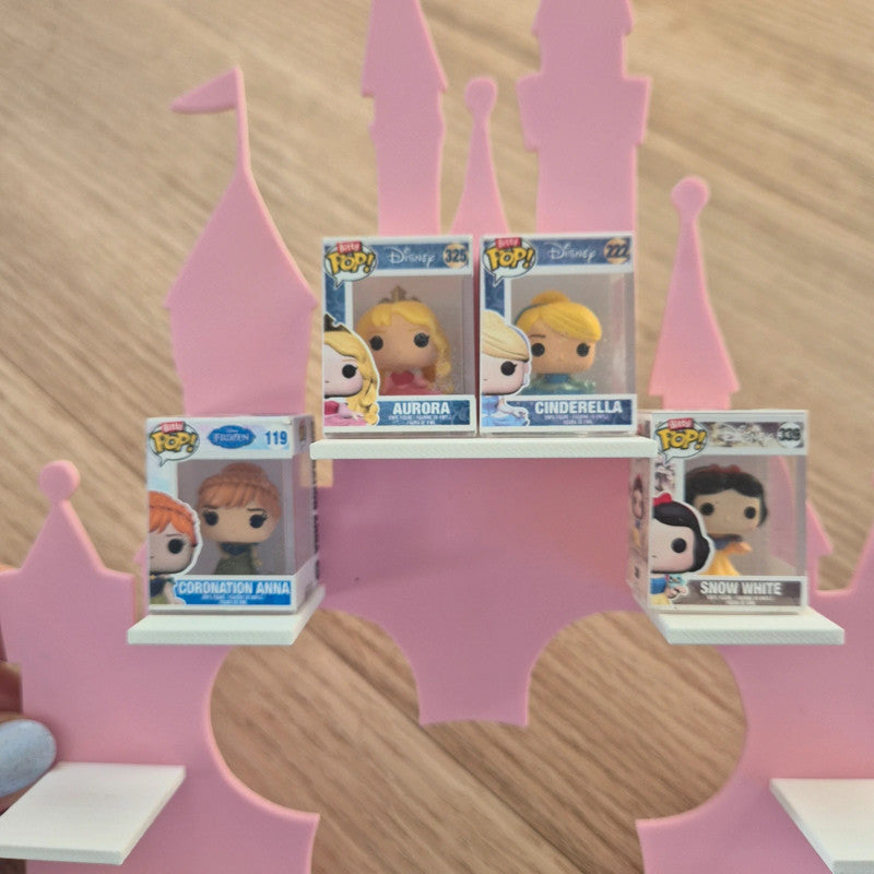 Estantería Disney Princesas para Bitty pops de Funko- soporte para 12 mini funkos |  Expositor 3D para Mini Funkos | Organizador Coleccionable princesas - Zascalo.com