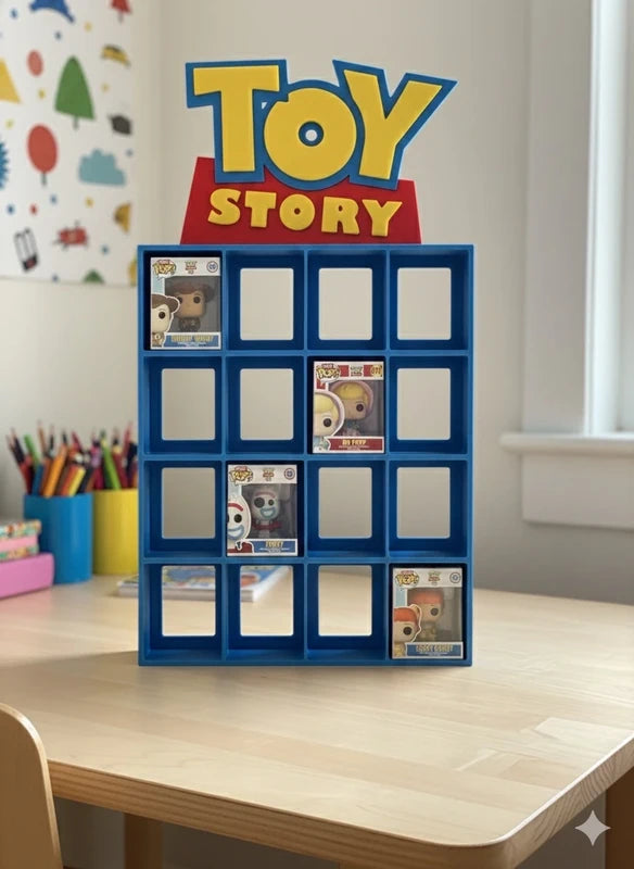 Estantería Toy Story para Funko Bitty Pop | Expositor 3D para Mini Funkos | Organizador Coleccionable Pixar - Zascalo.com