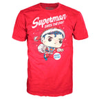 Set figura POP & Camiseta Tee DC Comics Superman Exclusive Flocked (Talla L) - Zascalo.com