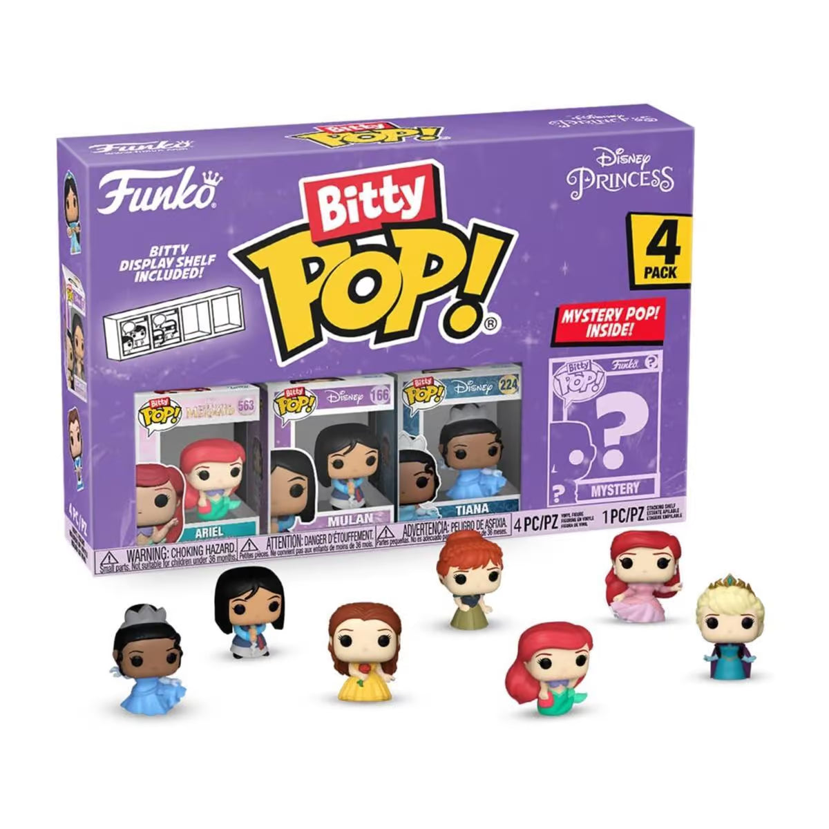 Funko Bitty POP Princesas - Ariel 4 figuras - Disney - Zascalo.com