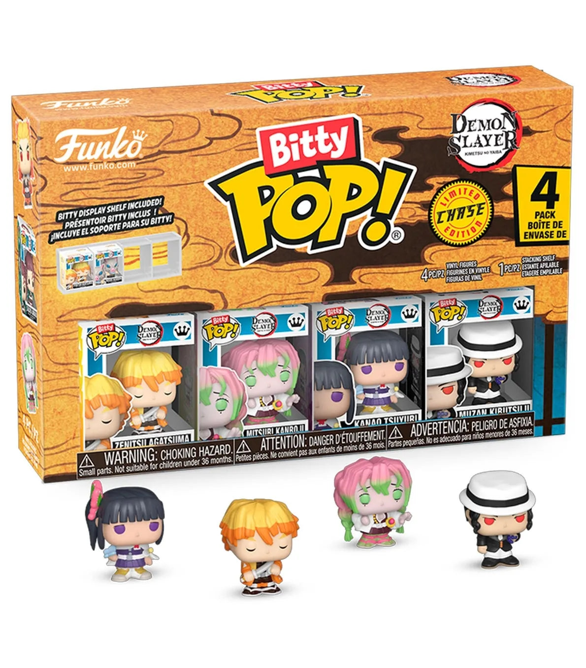 Funko Bitty POP! 4-Pack Pack Series 1 (Zenitsu Agatsuma) Demon Slayer - Kimetsu no Yaiba - Zascalo.com