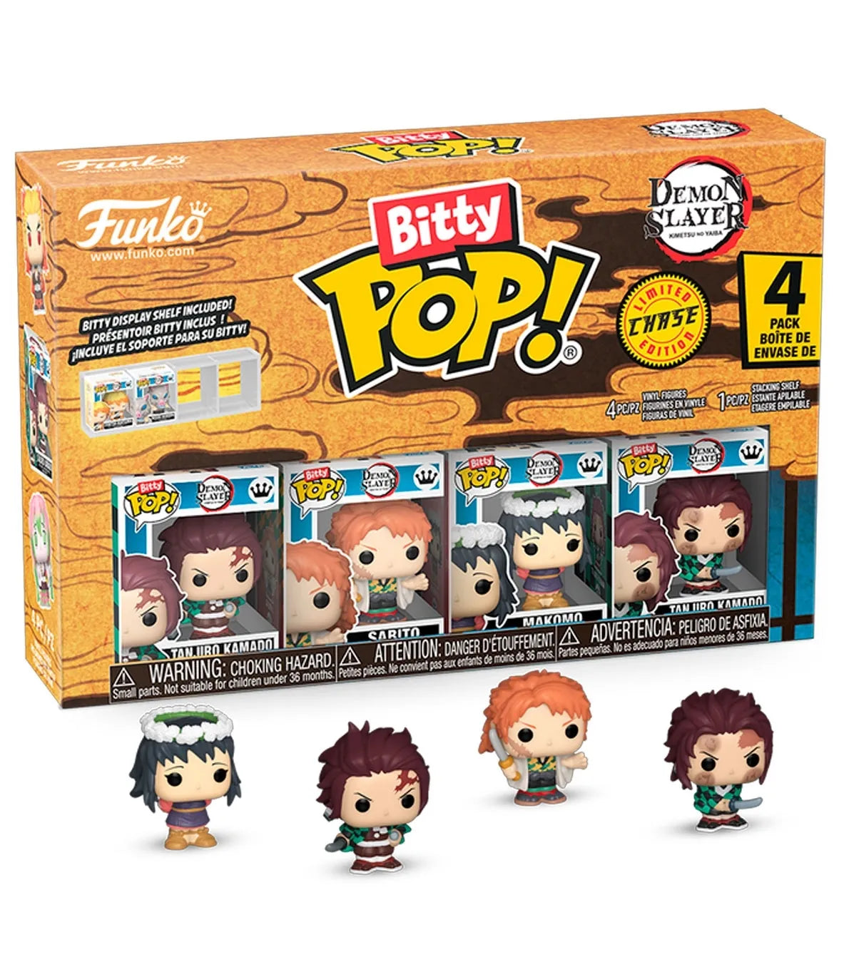 Funko Bitty POP! 4-Pack Pack Series 4 (Tanjiro Kamado) Demon Slayer - Kimetsu no Yaiba - Zascalo.com