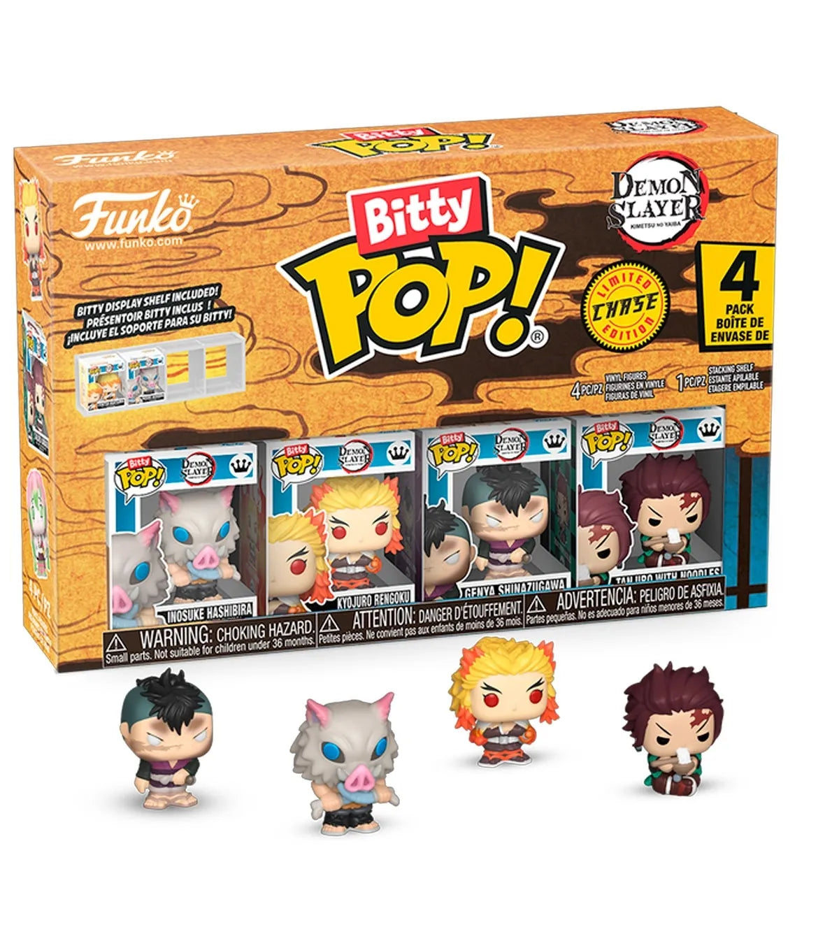 Funko Bitty POP! 4-Pack Pack Series 3 (Inosuke Hashibira) Demon Slayer - Kimetsu no Yaiba - Zascalo.com