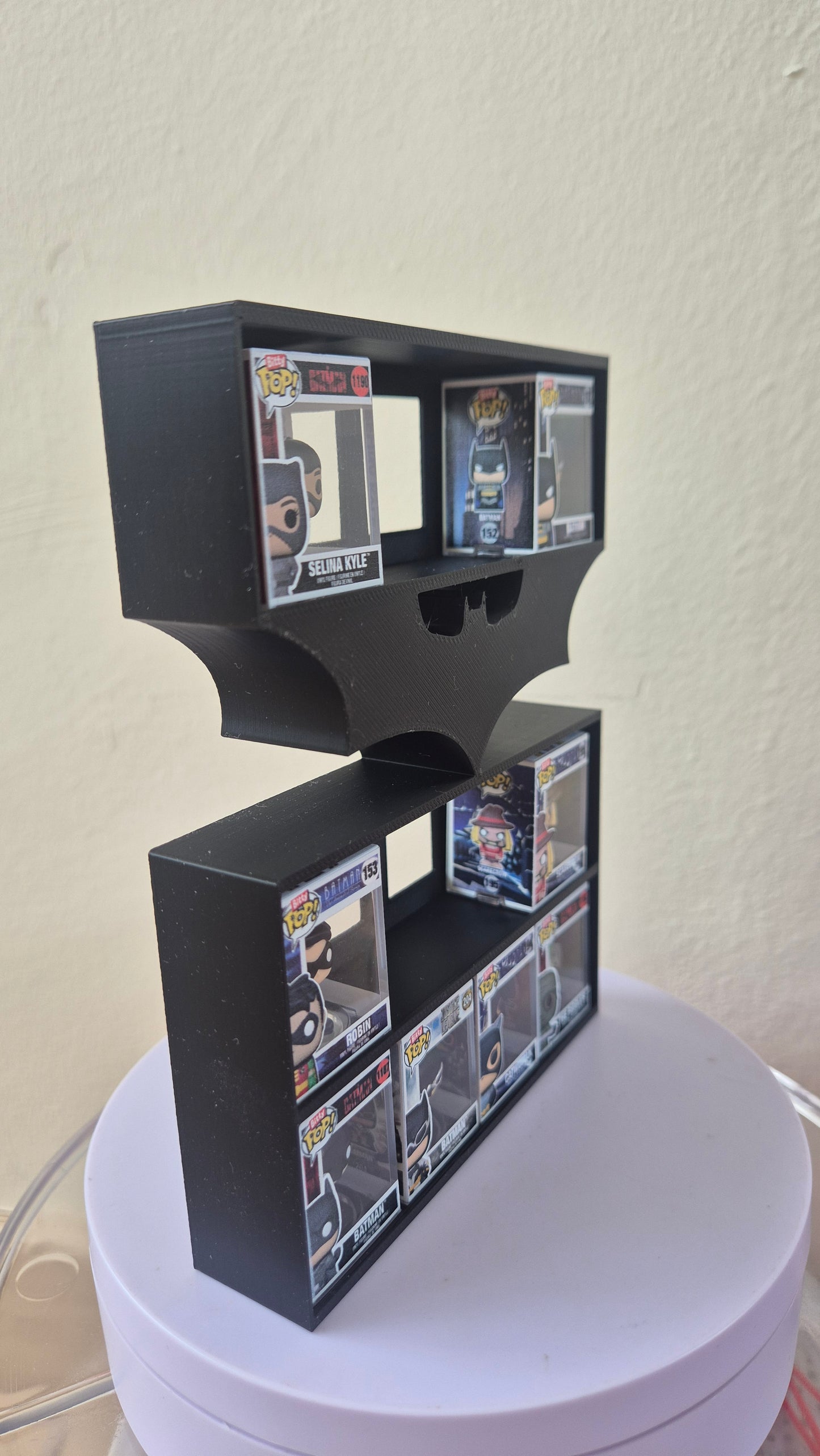Estantería Batman para Funko Bitty Pop | Expositor DC Comics Impreso en 3D | Exhibidor Mini Funkos Superhéroes - Zascalo.com