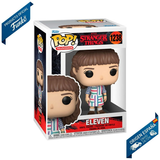 Funko Pop! Television: Stranger Things - Eleven (Con Vestido Geométrico) #1238 - Figura de Vinilo Original - Zascalo.com