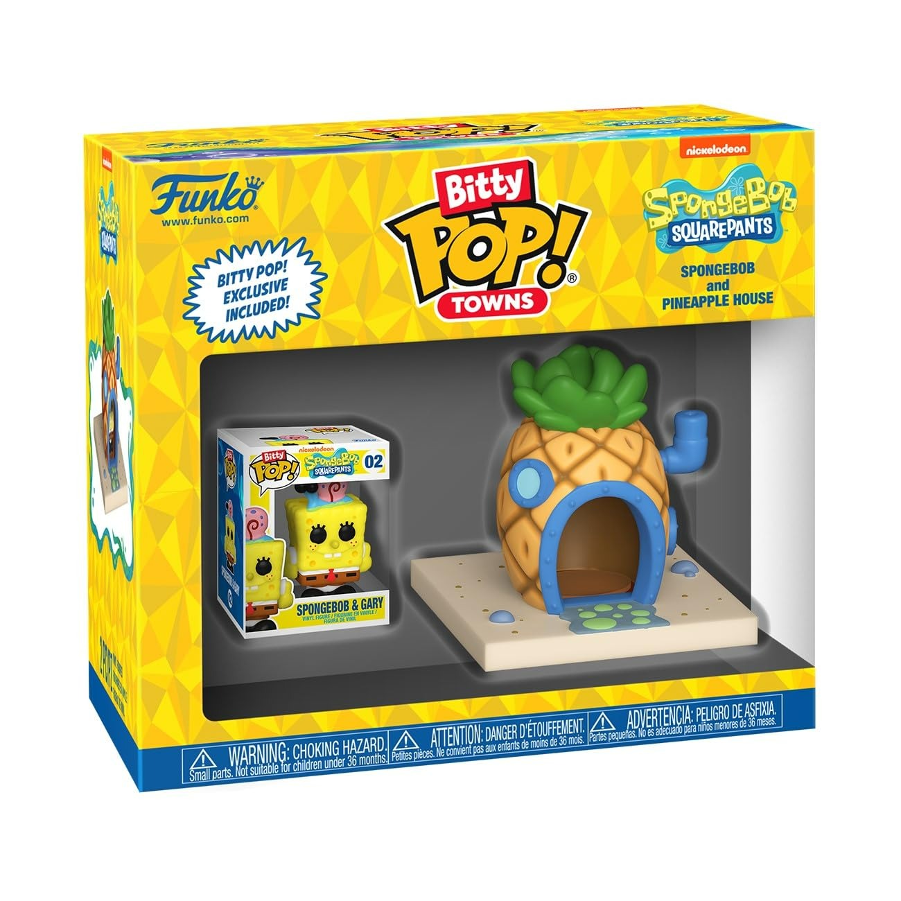 Funko Bitty Pop! Towns: Bob Esponja - SpongeBob and Pineapple House (Con Casa Piña) #02 - Pack de Vinilo Original