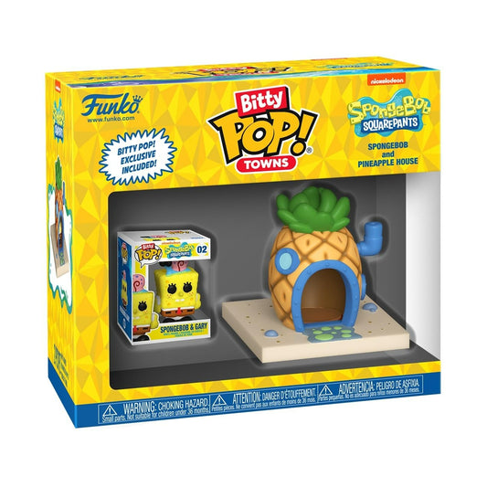 Funko Bitty Pop! Towns: Bob Esponja - SpongeBob and Pineapple House (Con Casa Piña) #02 - Pack de Vinilo Original