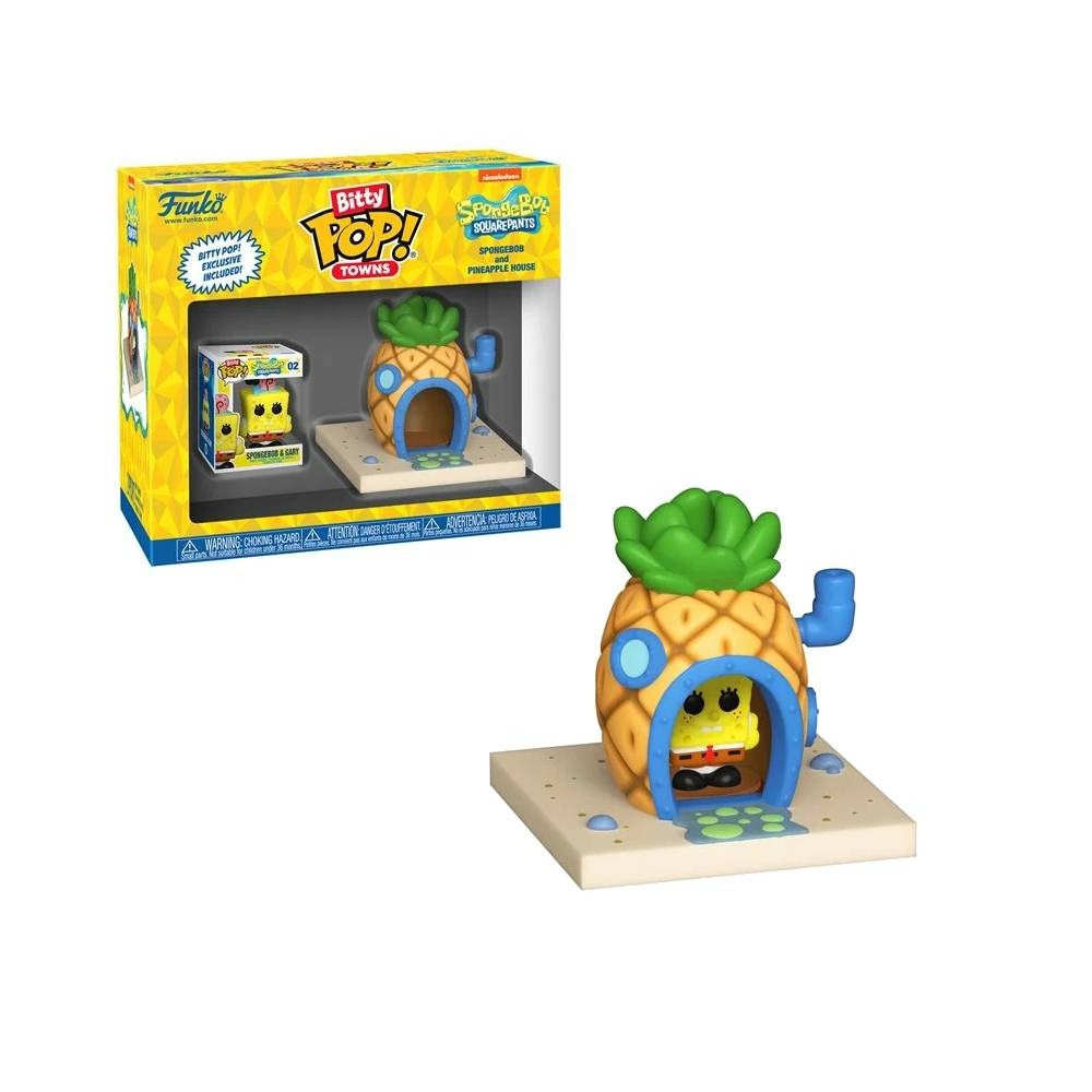 Funko Bitty Pop! Towns: Bob Esponja - SpongeBob and Pineapple House (Con Casa Piña) #02 - Pack de Vinilo Original