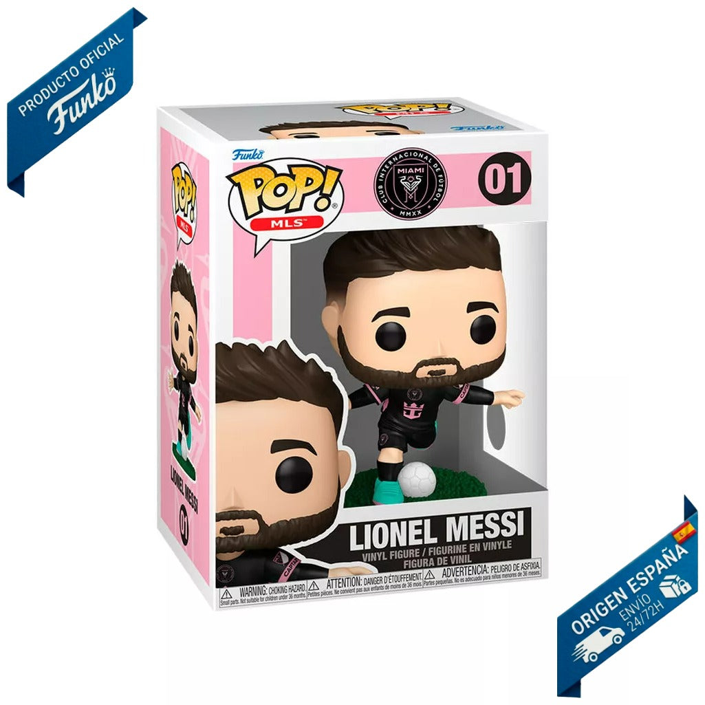 Funko Pop! MLS: Inter Miami CF - Lionel Messi #01 - Figura de Vinilo Original