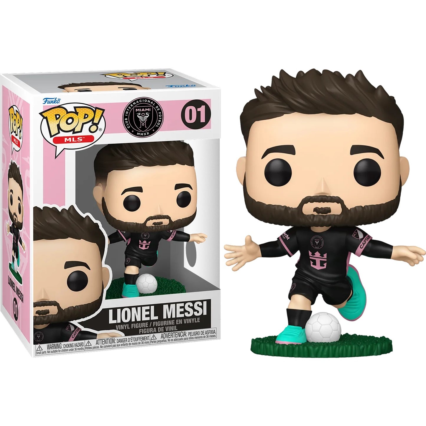 Funko Pop! MLS: Inter Miami CF - Lionel Messi #01 - Figura de Vinilo Original