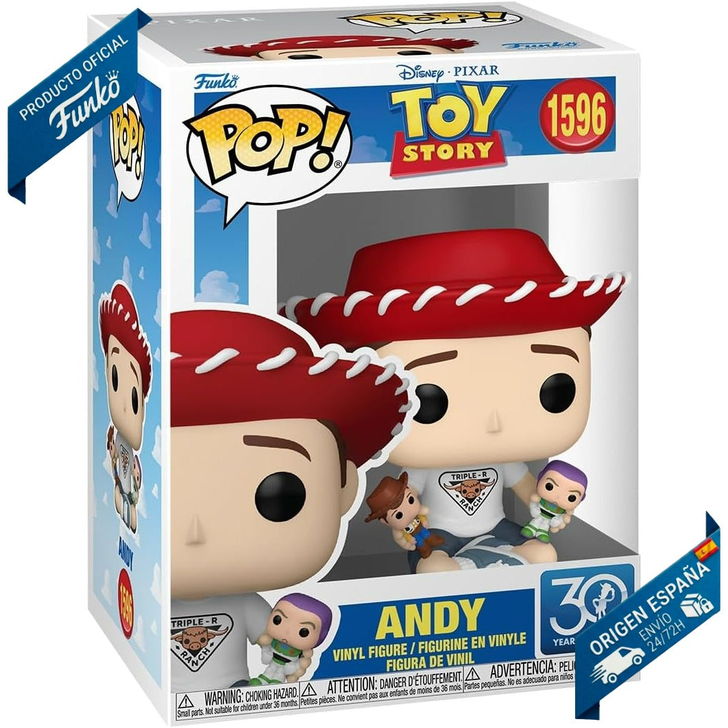 Funko Pop! Disney Pixar: Toy Story 30th Anniversary - Andy #1596 - Figura de Vinilo Original - Zascalo.com