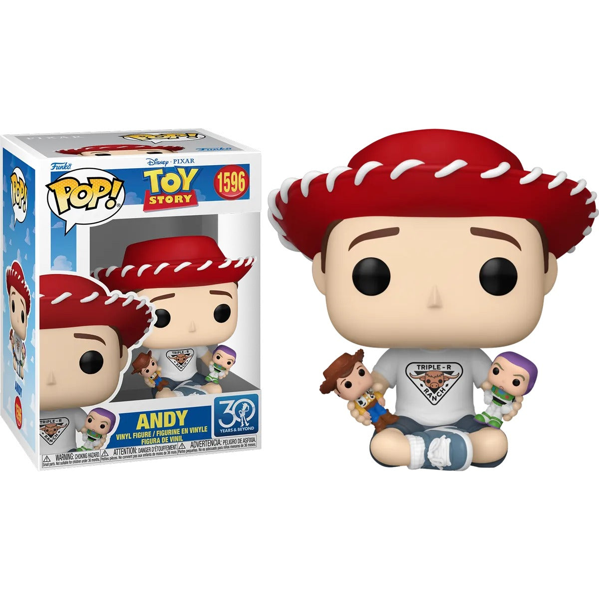 Funko Pop! Disney Pixar: Toy Story 30th Anniversary - Andy #1596 - Figura de Vinilo Original - Zascalo.com