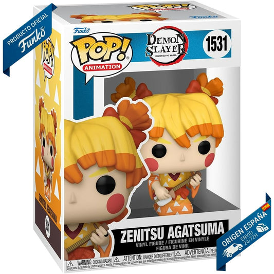 Funko Pop! Animation: Demon Slayer: Kimetsu no Yaiba - Zenitsu Agatsuma (Disfraz de Maiko / Entretenimiento) #1531 - Figura de Vinilo Original