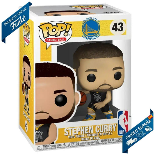 Funko Pop! Basketball: NBA Golden State Warriors - Stephen Curry #43 - Figura de Vinilo Original