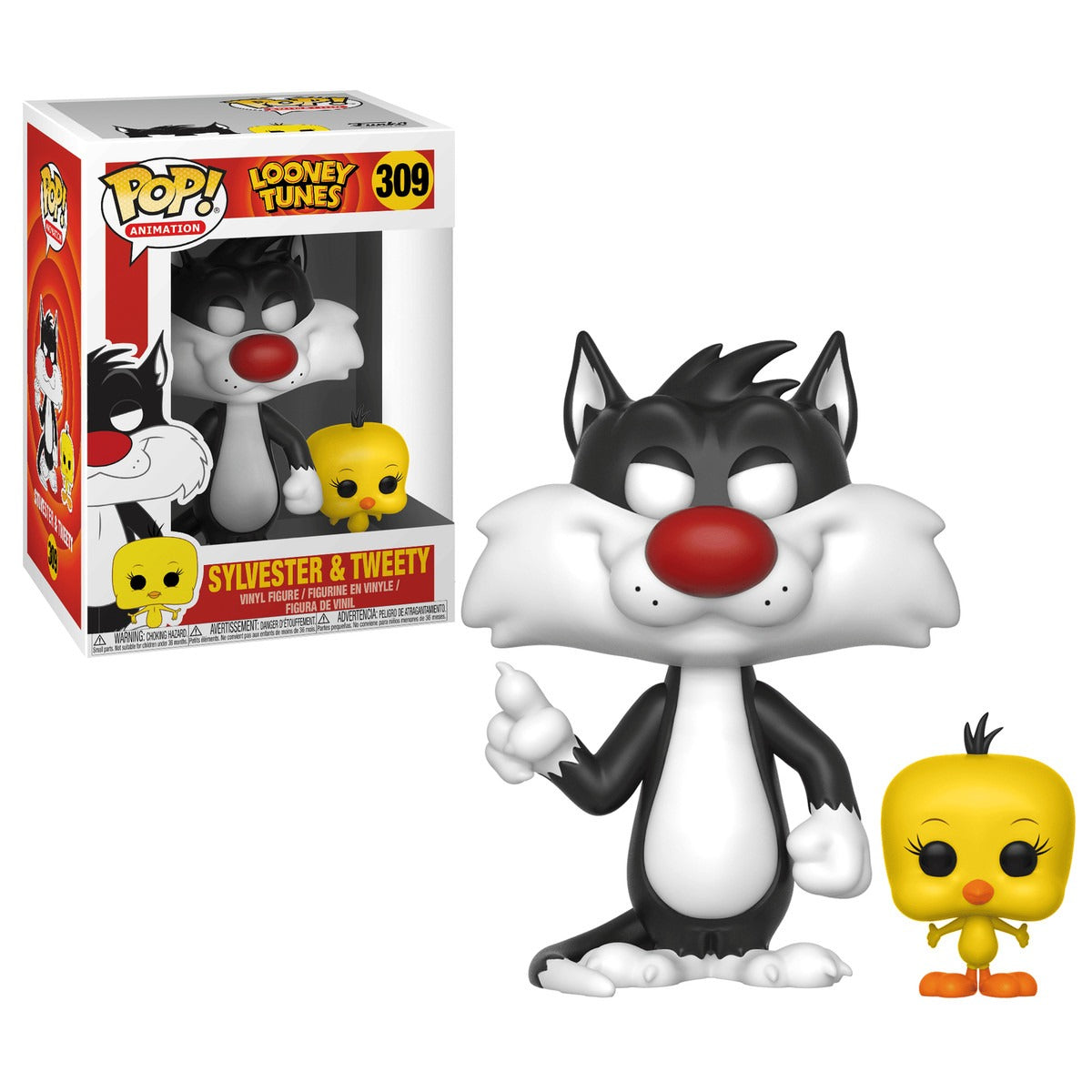 Funko Pop! Animation: Looney Tunes - Silvestre y Piolín (Sylvester & Tweety) #1524 - Figura de Vinilo Original
