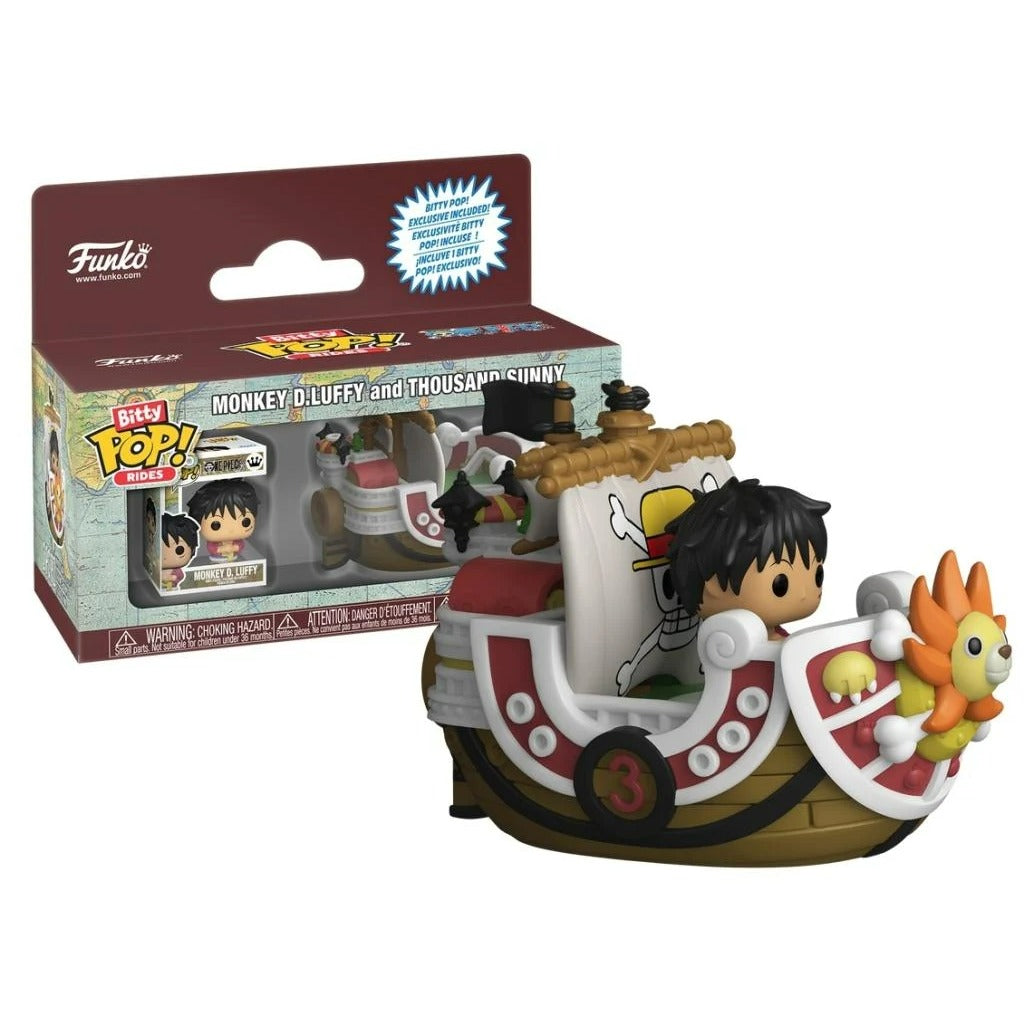 Funko Bitty Pop! Rides: One Piece - Monkey D. Luffy and Thousand Sunny - Pack de Vinilo Original