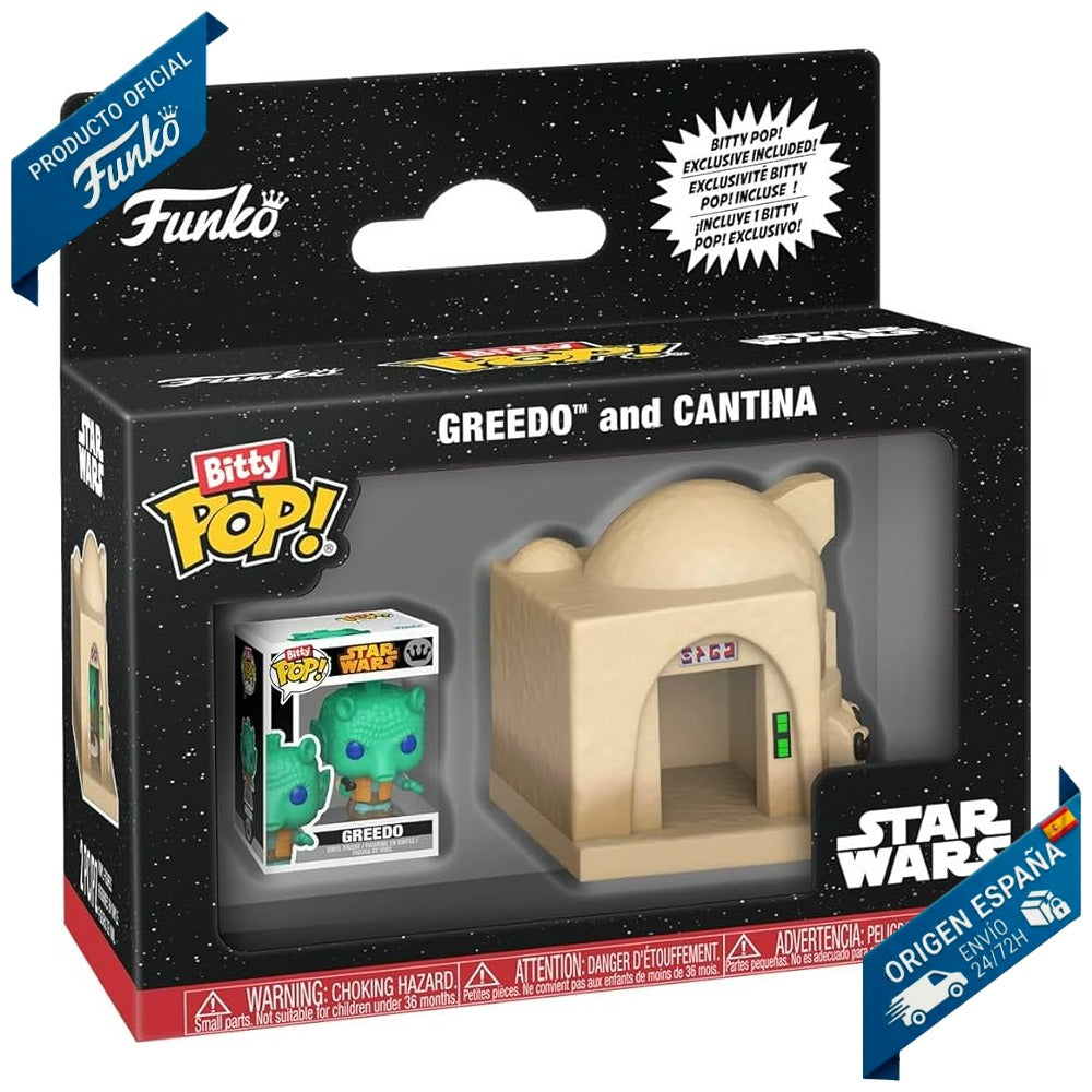 Funko Bitty Pop! Towns: Star Wars - Greedo and Cantina - Pack de Vinilo Original