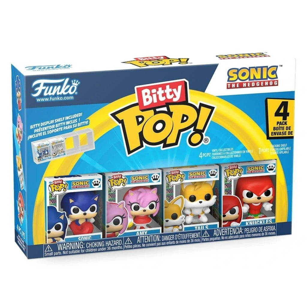 Funko Bitty Pop!: Sonic the Hedgehog - Pack de 4 Figuras (Sonic, Amy, Tails, Knuckles) - Set de Vinilo Original