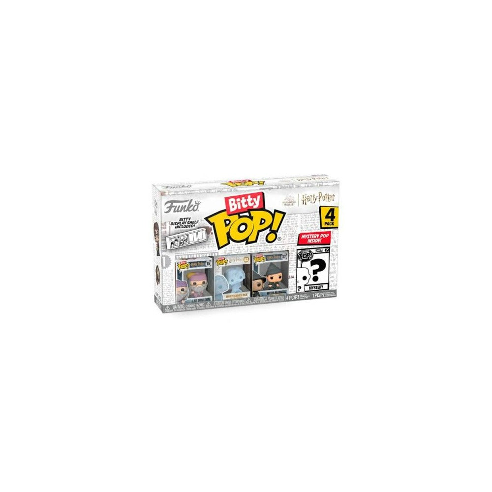 Funko Bitty Pop!: Harry Potter - Pack de 4 Figuras (Albus Dumbledore, Nearly Headless Nick, Minerva McGonagall y Sorpresa) - Set de Vinilo Original