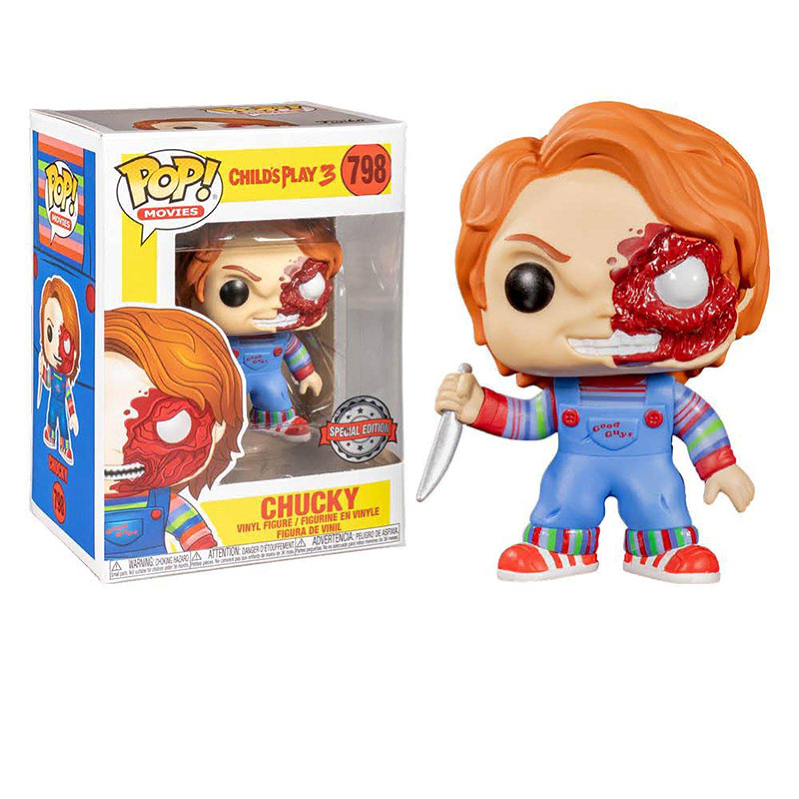 FUNKO POP! CHUCKY-EL MUÑECO DIABOLICO- CHUCKY HALF (BD) SPECIAL EDITION - Zascalo.com