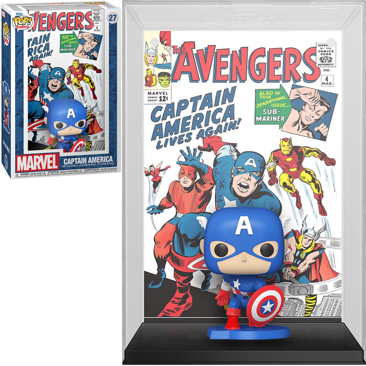 Funko Pop! Marvel Cover - Avengers Capitán America Zascalo