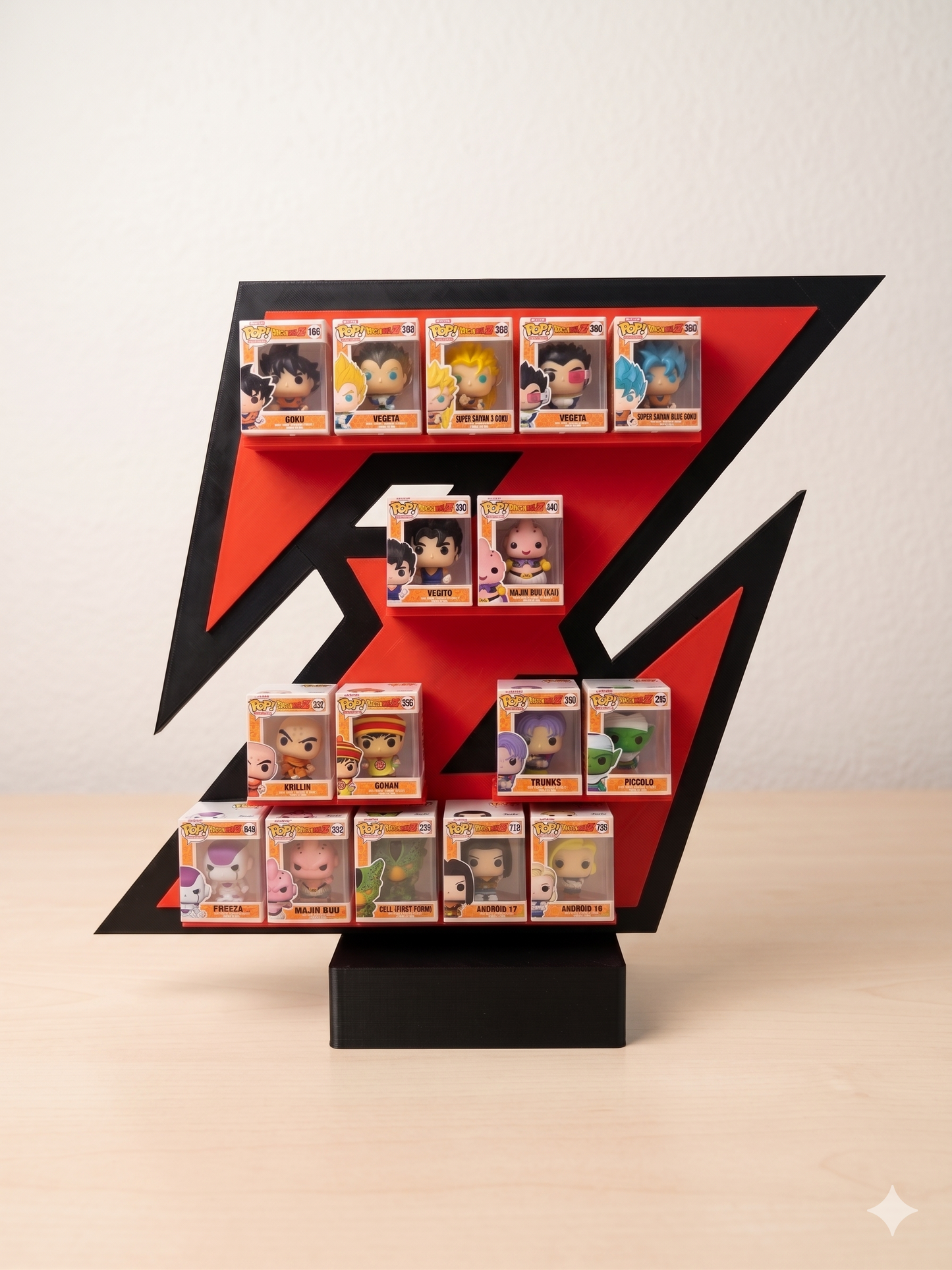 Expositor Bitty Pop Dragon Ball Z Peana (forma Z, 16 figuras) - Zascalo.com