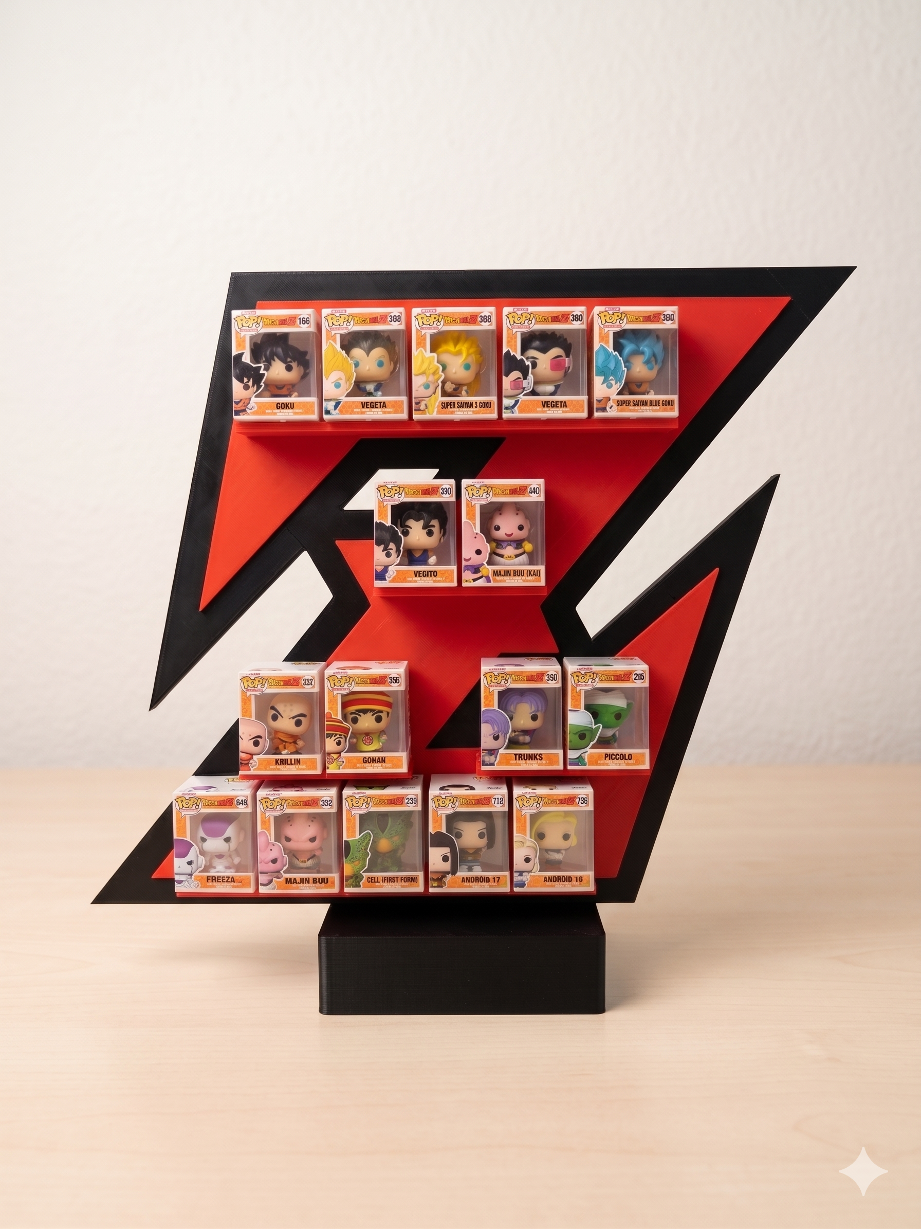 Expositor Bitty Pop Dragon Ball Z Peana (forma Z, 16 figuras) - Zascalo.com