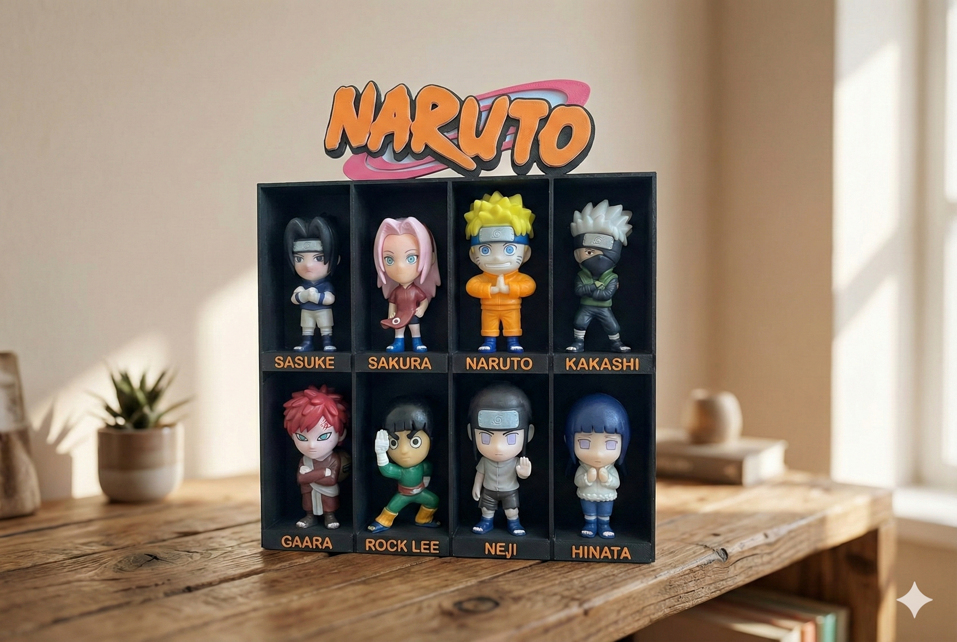 Expositor Naruto Colección Burger King (8 Figuras) – Soporte Premium Personalizado en 3D - Zascalo.com