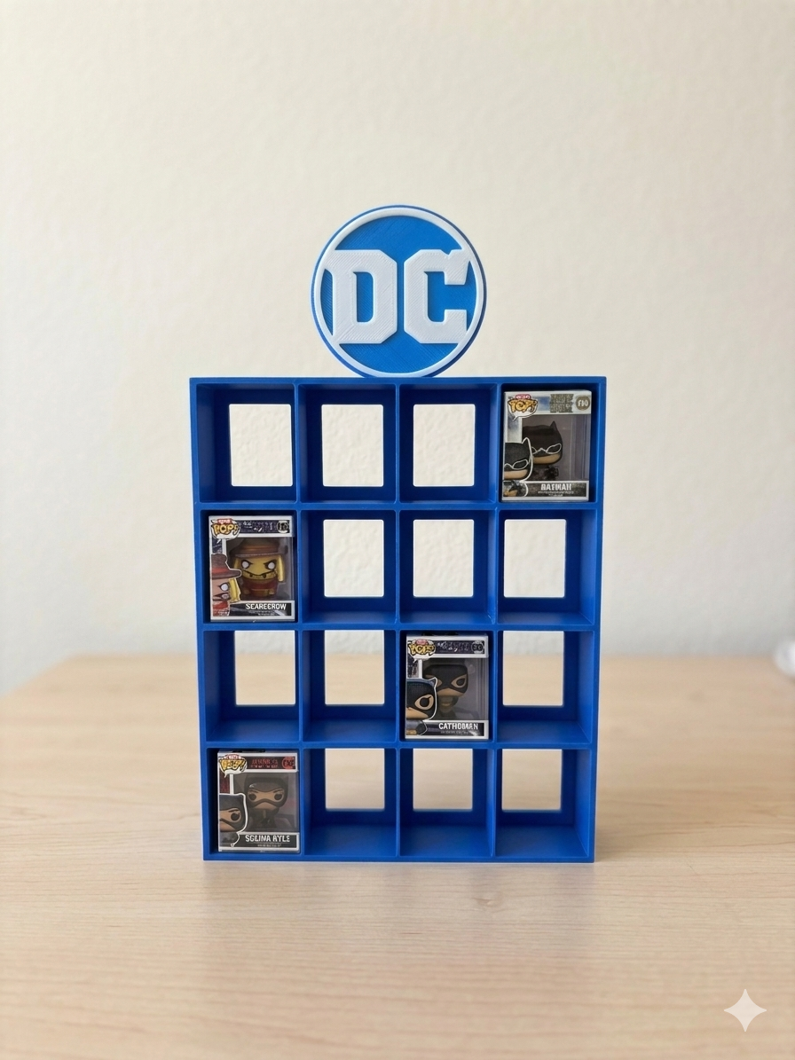 Estantería / Display Bitty Pop – Logo DC Comics para 16 figuras - Zascalo.com