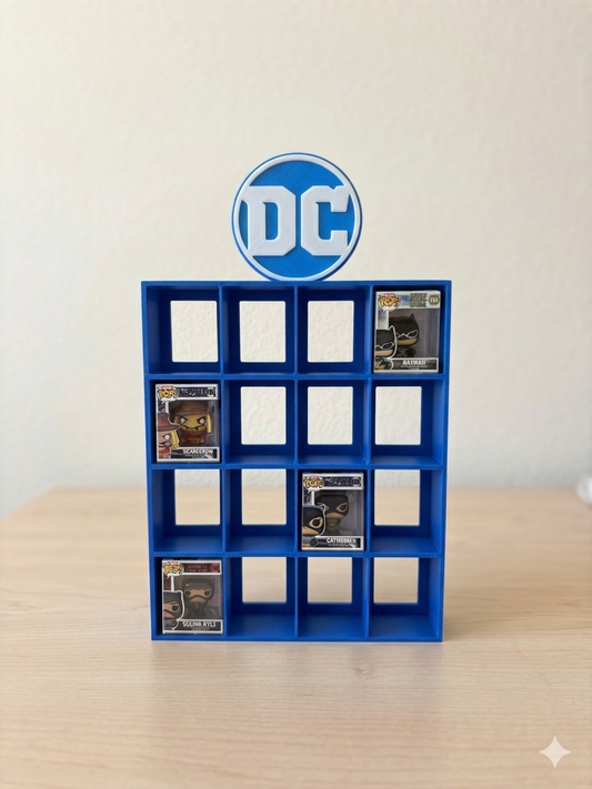 Estantería / Display Bitty Pop – Logo DC Comics para 16 figuras - Zascalo.com