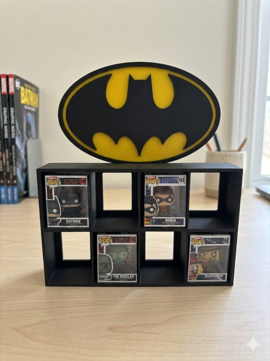 Expositor Modular para Figuras Funko Bitty Pop o Minicoleccionables - Temática Batman (8 Espacios) - Zascalo.com