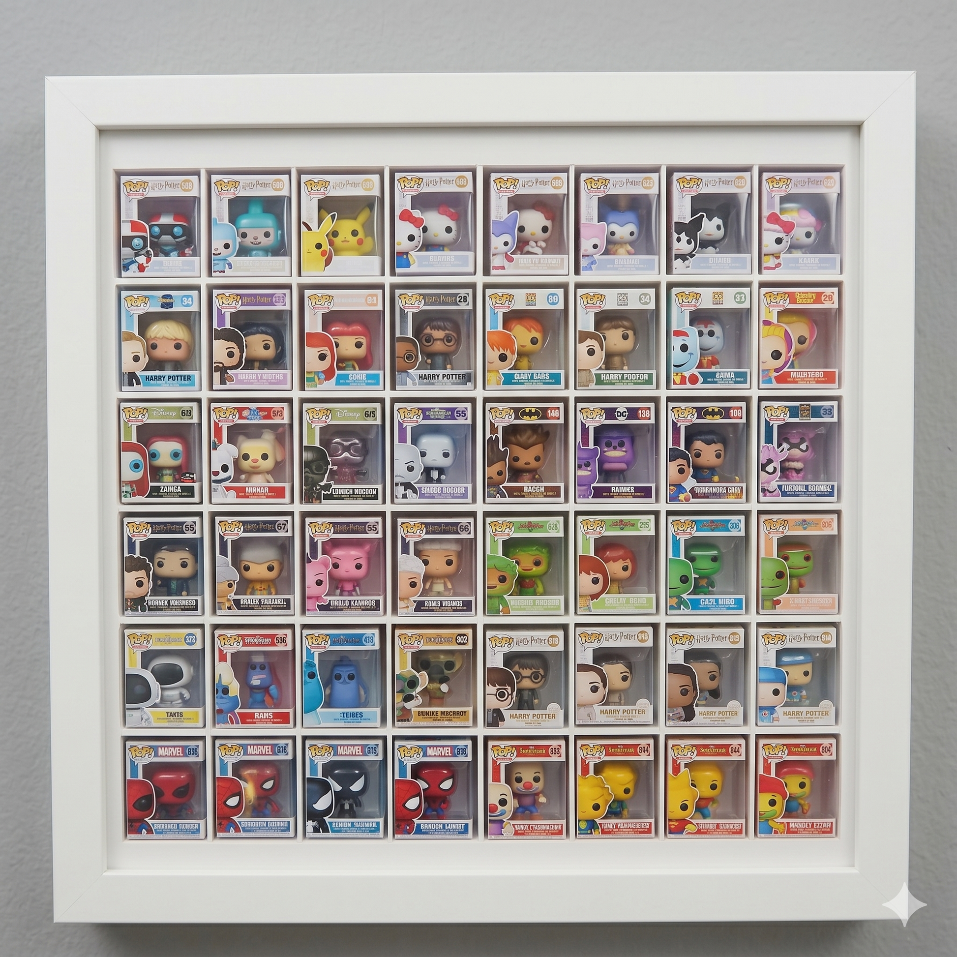 Expositor Interno Bitty Pop para Marco IKEA Sannahed 25x25 | Estantería 48 Figuras Funko Bitty | Vitrina Personalizada Impresión 3D Colección - Zascalo.com