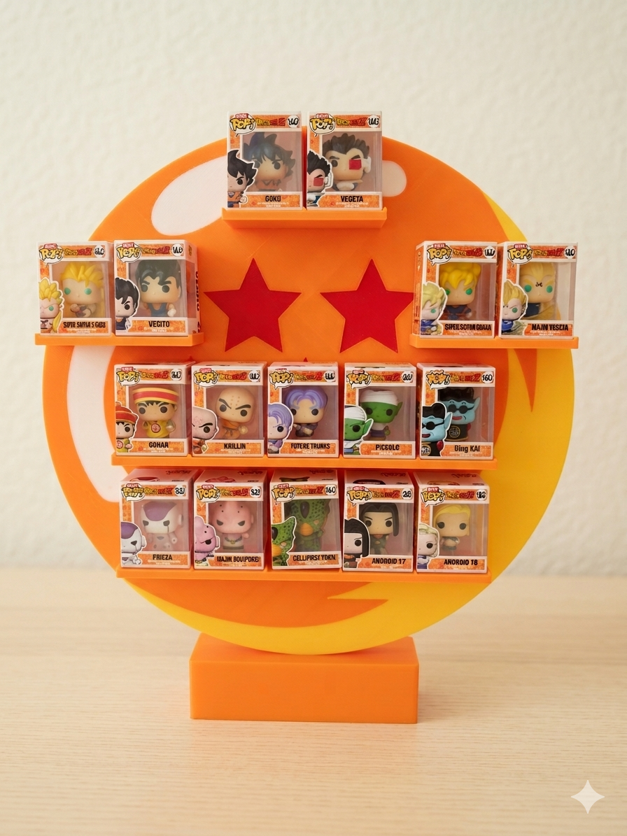 Expositor Bitty Pop Dragon Ball Z – Bola de Dragón con 7 Estrellas - Zascalo.com