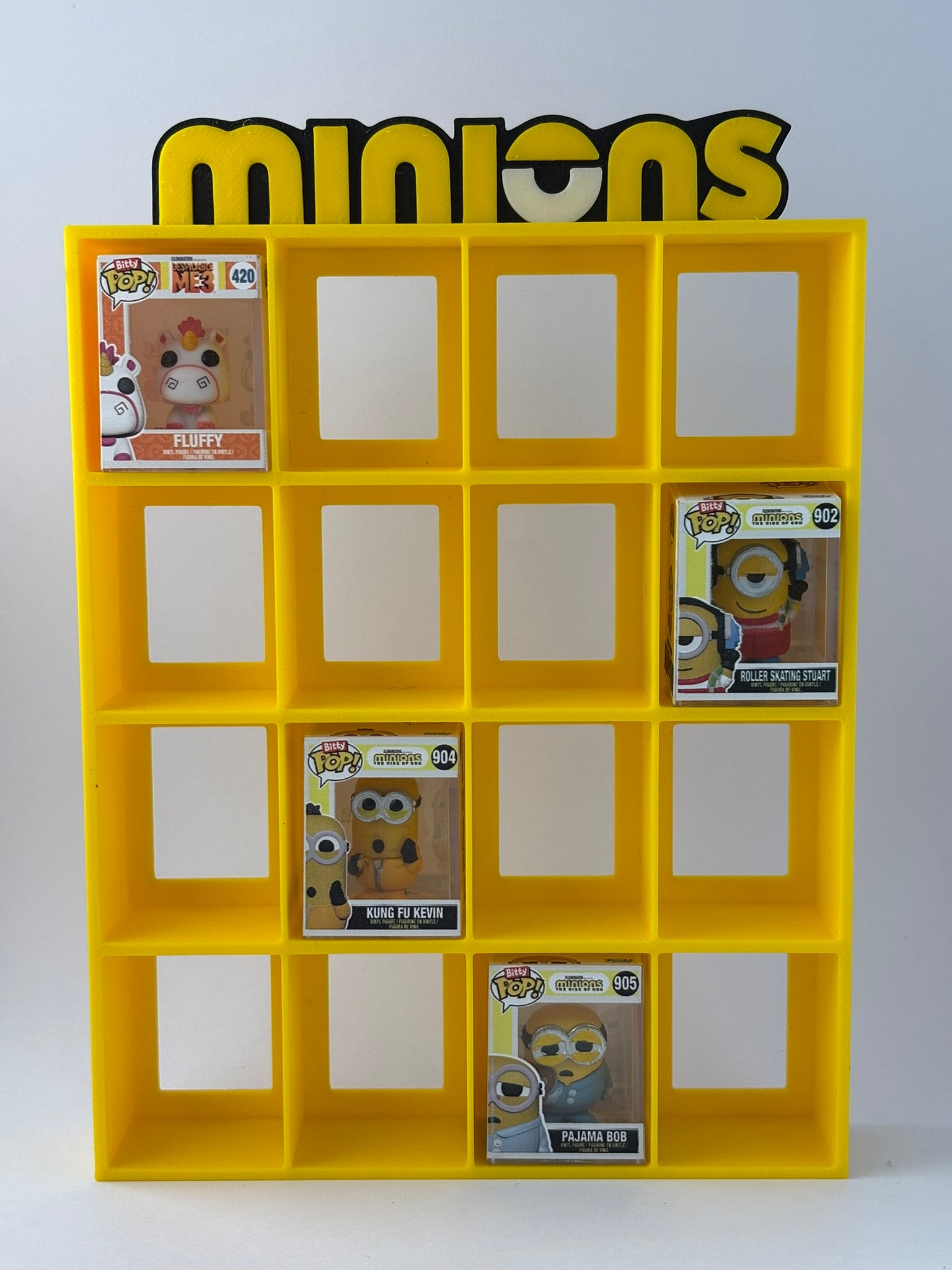 Estantería Minions para Funko Bitty Pop | Expositor Impresión 3D para Mini Funkos | Organizador Decorativo de Colección - Zascalo.com