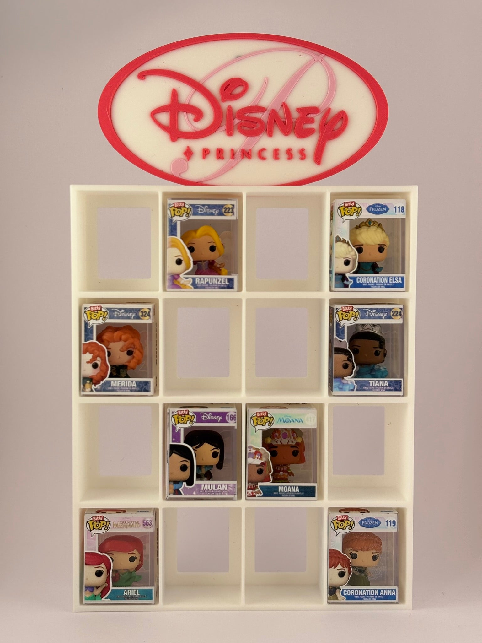 Expositor Estantería Display Princesas Disney | Para 16 Funko Bitty Pop | Decoración Infantil Coleccionista