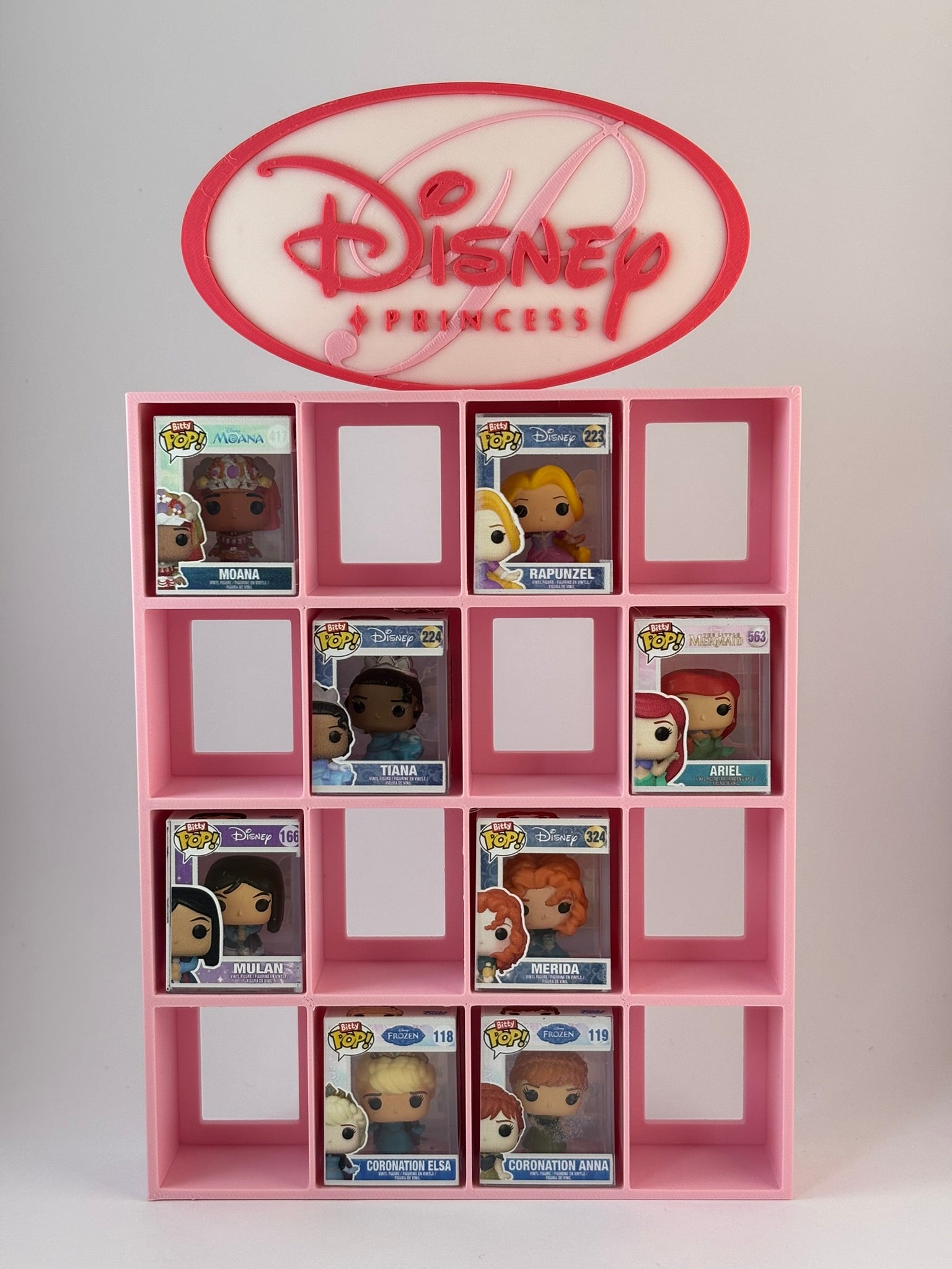 Expositor Estantería Display Princesas Disney | Para 16 Funko Bitty Pop | Decoración Infantil Coleccionista